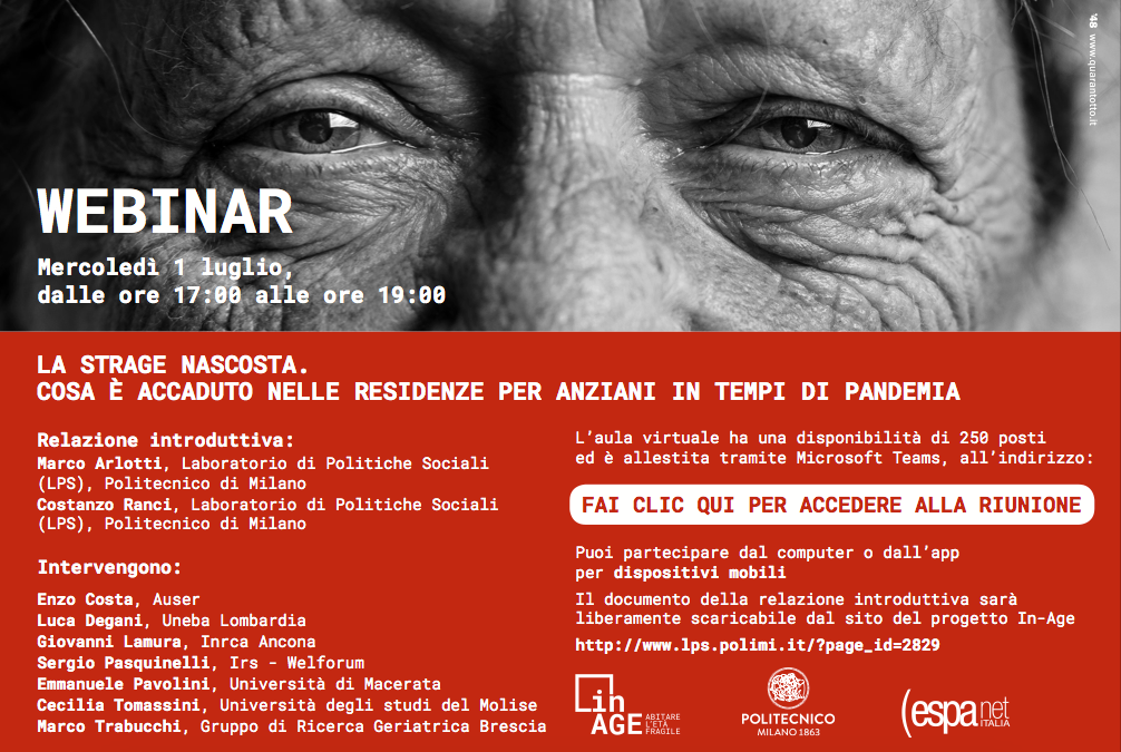 SAVE THE DATE: 1 luglio webinar In Age