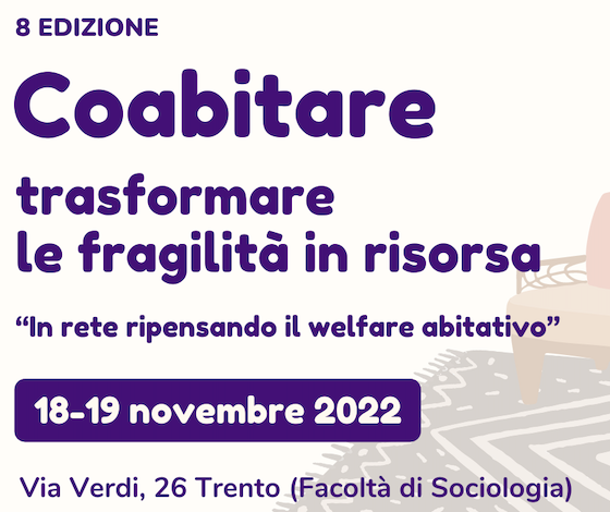 Intervento di Giuliana Costa a Coabitare – Trasformare le fragilità in risorsa (Trento, 18-19 novembre)
