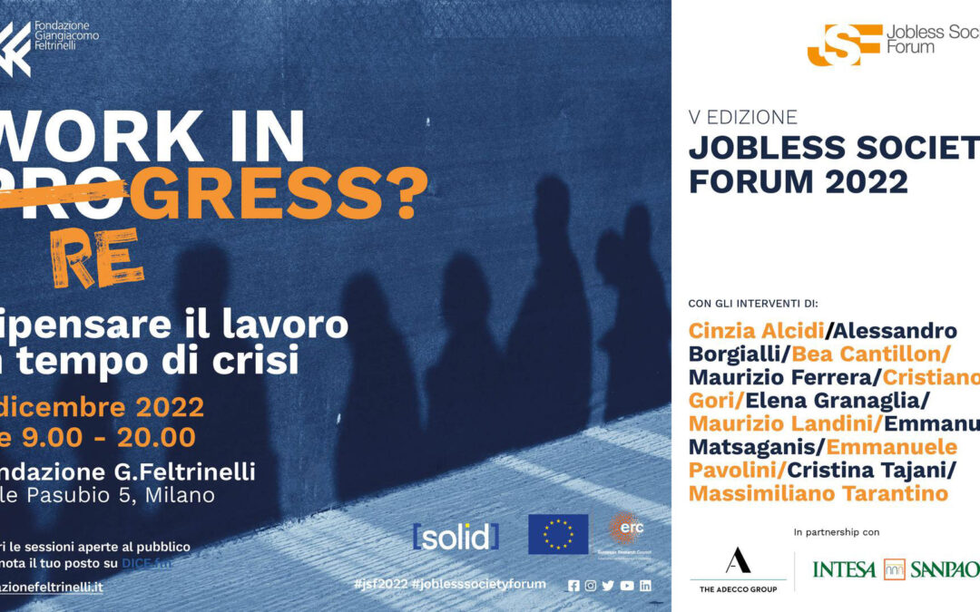 Intervento di Manos Matsaganis al Jobless Society Forum 2022